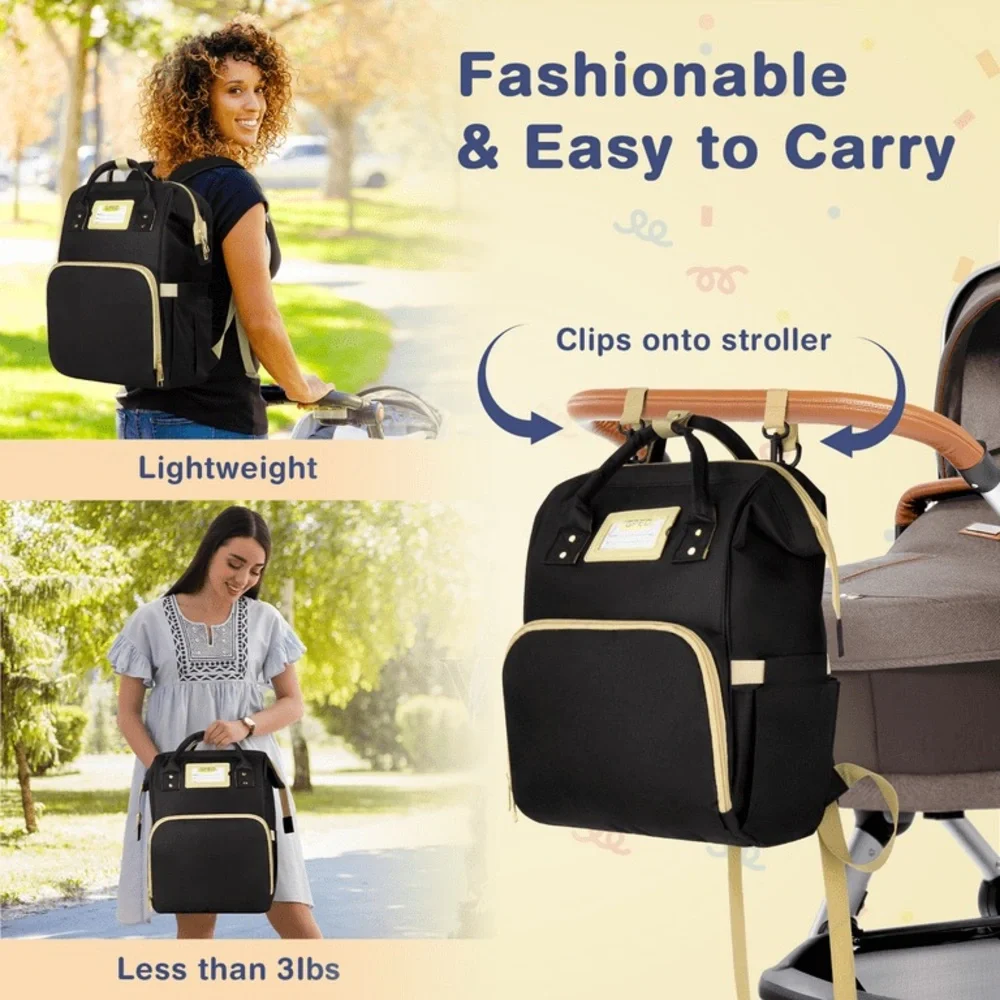 GPED Multifunction Diaper Bag Backpack with Insulated Pockets